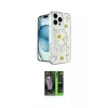 ieg™ iPhone 16 Pro Kılıf Kozmos Doku - Şeffaf 360 Full Body Arka Koruyucu