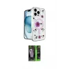 ieg™ iPhone 16 Pro Kılıf Kozmos Doku - Şeffaf 360 Full Body Arka Koruyucu