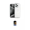 ieg™ iPhone 16 Pro Kılıf Nova Asil Prime - Siyah Buffer Hayalet Cam Ekran Koruyucu