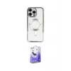 ieg™ iPhone 16 Pro Kılıf Nova Işık Özel Seri - Siyah Bilvis 5in1 5D Magic Hayalet Cam Ekran Koruyucu