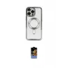 ieg™ iPhone 16 Pro Kılıf Nova Işık Özel Seri - Siyah Buffer Hayalet Cam Ekran Koruyucu