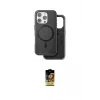 ieg™ iPhone 16 Pro Kılıf Pusula Işık Koleksiyonu - Siyah Buffer Cam Ekran Koruyucu
