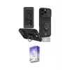 ieg™ iPhone 16 Pro Kılıf Vadi Form Prime - Siyah Bilvis 5in1 3D Magic Cam Ekran Koruyucu