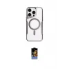 ieg™ iPhone 16 Pro Kılıf Yadigar Klasik Özel Seri - Siyah Buffer Hayalet Cam Ekran Koruyucu