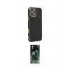 ieg™ iPhone 16 Pro Kılıf Yankı Serisi - Siyah 360 Mat Full Body Arka Koruyucu