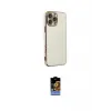 ieg™ iPhone 16 Pro Kılıf Yankı Serisi - Siyah Buffer Hayalet Cam Ekran Koruyucu
