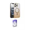 ieg™ iPhone 16 Pro Max Kılıf Ahenk Doku Özel Seri - Siyah Bilvis 5in1 3D Magic Cam Ekran Koruyucu