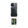 ieg™ iPhone 16 Pro Max Kılıf Akış Çizgi Koleksiyonu - Şeffaf 360 Full Body Arka Koruyucu