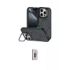 ieg™ iPhone 16 Pro Max Kılıf Çekirdek Klasik - Siyah Bilvis 3D Cam Ekran Koruyucu