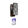 ieg™ iPhone 16 Pro Max Kılıf Çekirdek Minimal Prime - Siyah Bilvis 5in1 3D Magic Cam Ekran Koruyucu