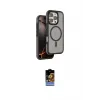 ieg™ iPhone 16 Pro Max Kılıf Çekirdek Minimal Prime - Siyah Buffer Hayalet Cam Ekran Koruyucu