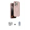 ieg™ iPhone 16 Pro Max Kılıf Çekirdek Minimal Prime - Siyah Joko Magic 5D Cam + Pers Alüminyum Kamera Lens - GS