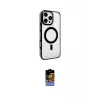 ieg™ iPhone 16 Pro Max Kılıf Doruk Doku Özel Seri - Siyah Buffer Hayalet Cam Ekran Koruyucu