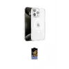 ieg™ iPhone 16 Pro Max Kılıf Doruk Doku Özel Seri - Siyah Buffer Hayalet Cam Ekran Koruyucu