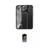 ieg™ iPhone 16 Pro Max Kılıf Doruk Klasik Özel Seri - Siyah Buffer Hayalet Cam Ekran Koruyucu