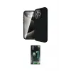 ieg™ iPhone 16 Pro Max Kılıf Eksen Form Prime - Siyah 360 Mat Full Body Arka Koruyucu