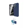 ieg™ iPhone 16 Pro Max Kılıf Eksen Form Prime - Siyah 3D Antistatik Cam Ekran Koruyucu