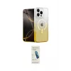 ieg™ iPhone 16 Pro Max Kılıf Eksen Minimal Özel Seri - Şeffaf Pasifik Cam Ekran Koruyucu