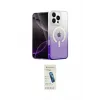 ieg™ iPhone 16 Pro Max Kılıf Eksen Minimal Özel Seri - Şeffaf Pasifik Cam Ekran Koruyucu