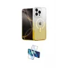 ieg™ iPhone 16 Pro Max Kılıf Eksen Minimal Özel Seri - Siyah 3D Antistatik Cam Ekran Koruyucu