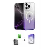 ieg™ iPhone 16 Pro Max Kılıf Eksen Minimal Özel Seri - Siyah Bilvis 5in1 3D Magic Cam Ekran Koruyucu + Raze Metal Kamera Lens - SH