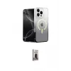 ieg™ iPhone 16 Pro Max Kılıf Eksen Minimal Özel Seri - Siyah Bilvis Hayalet Cam Ekran Koruyucu