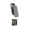 ieg™ iPhone 16 Pro Max Kılıf İz Işık Koleksiyonu - Şeffaf 360 Full Body Arka Koruyucu