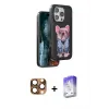 ieg™ iPhone 16 Pro Max Kılıf İz Minimal Koleksiyonu - Siyah Bilvis 5in1 3D Magic Cam Ekran Koruyucu + Pers Alüminyum Kamera Lens - CLTM