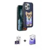 ieg™ iPhone 16 Pro Max Kılıf İz Minimal Koleksiyonu - Siyah Bilvis 5in1 5D Magic Hayalet Cam Ekran Koruyucu + Bilvis Titan Kamera Lens - TMGI
