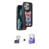 ieg™ iPhone 16 Pro Max Kılıf İz Minimal Koleksiyonu - Siyah Bilvis 5in1 5D Magic Hayalet Cam Ekran Koruyucu + Bilvis Titan Kamera Lens - TMGI