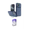 ieg™ iPhone 16 Pro Max Kılıf İz Modern Prime - Siyah Bilvis 5in1 3D Magic Cam Ekran Koruyucu
