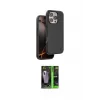 ieg™ iPhone 16 Pro Max Kılıf Kıvılcım Çizgi Serisi - Şeffaf 360 Full Body Arka Koruyucu