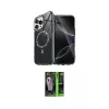 ieg™ iPhone 16 Pro Max Kılıf Kıvılcım Form Prime - Şeffaf 360 Full Body Arka Koruyucu