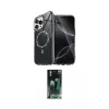 ieg™ iPhone 16 Pro Max Kılıf Kıvılcım Form Prime - Siyah 360 Mat Full Body Arka Koruyucu