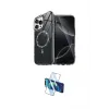 ieg™ iPhone 16 Pro Max Kılıf Kıvılcım Form Prime - Siyah 3D Antistatik Cam Ekran Koruyucu