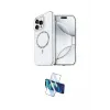 ieg™ iPhone 16 Pro Max Kılıf Kıvılcım Form Prime - Siyah 3D Antistatik Cam Ekran Koruyucu