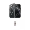 ieg™ iPhone 16 Pro Max Kılıf Kıvılcım Form Prime - Siyah Bilvis 3D Cam Ekran Koruyucu