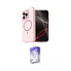 ieg™ iPhone 16 Pro Max Kılıf Kıvılcım Form Prime - Siyah Bilvis 5in1 3D Magic Cam Ekran Koruyucu