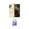 ieg™ iPhone 16 Pro Max Kılıf Kıvılcım Form Prime - Siyah Bilvis 5in1 5D Magic Hayalet Cam Ekran Koruyucu