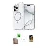 ieg™ iPhone 16 Pro Max Kılıf Kıvılcım Form Prime - Siyah Buffer Cam Ekran Koruyucu + Raze Metal Kamera Lens - CLTM