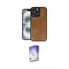 ieg™ iPhone 16 Pro Max Kılıf Kıvılcım Işık Serisi - Siyah Bilvis 5in1 3D Magic Cam Ekran Koruyucu