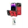 ieg™ iPhone 16 Pro Max Kılıf Kıvılcım Modern Serisi - Şeffaf Pasifik Cam Ekran Koruyucu