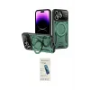 ieg™ iPhone 16 Pro Max Kılıf Kıvılcım Modern Serisi - Şeffaf Pasifik Cam Ekran Koruyucu