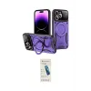 ieg™ iPhone 16 Pro Max Kılıf Kıvılcım Modern Serisi - Şeffaf Pasifik Cam Ekran Koruyucu