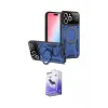ieg™ iPhone 16 Pro Max Kılıf Kıvılcım Modern Serisi - Siyah Bilvis 5in1 5D Magic Hayalet Cam Ekran Koruyucu