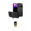 ieg™ iPhone 16 Pro Max Kılıf Kıvılcım Modern Serisi - Siyah Buffer Cam Ekran Koruyucu