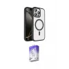ieg™ iPhone 16 Pro Max Kılıf Kıvılcım Prime - Siyah Bilvis 5in1 3D Magic Cam Ekran Koruyucu