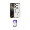 ieg™ iPhone 16 Pro Max Kılıf Kıvılcım Prime - Siyah Bilvis 5in1 3D Magic Cam Ekran Koruyucu
