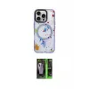 ieg™ iPhone 16 Pro Max Kılıf Kozmos Doku - Şeffaf 360 Full Body Arka Koruyucu