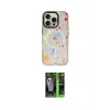 ieg™ iPhone 16 Pro Max Kılıf Kozmos Doku - Şeffaf 360 Full Body Arka Koruyucu